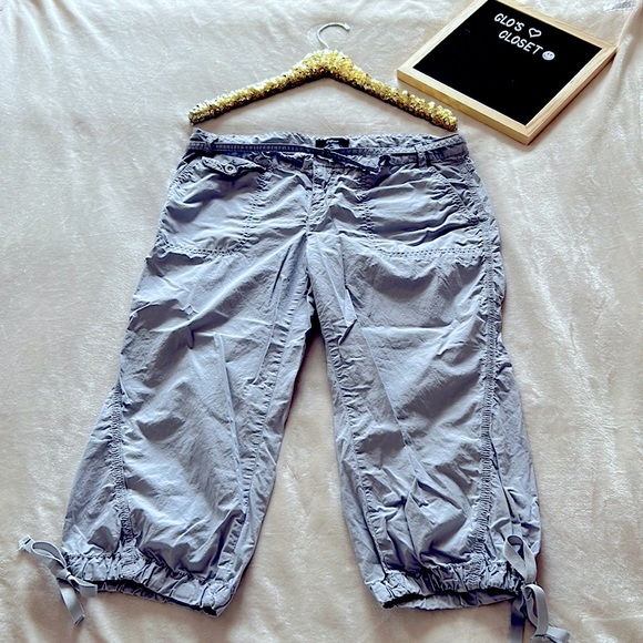 Express Pants & Jumpsuits Gray Cargo Capris Poshmark